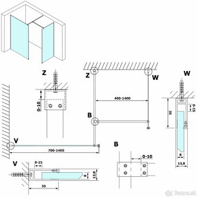 Gelco Vario - Sprchová stena Walk-In 90 cm, Coated Glass, ma - 2