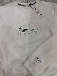 Lacoste biela mikina vyšívaná - 2