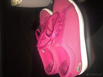 LACOSTE originál fuksia damske tenisky 39 - 2