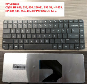 Klavesnice HP: CQ58 630 635 250/8560P 6560/G6-2000/MSI GS65 - 2