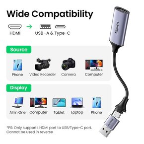 UGREEN HD USB, USB-HDMI video capture card redukcia - 2