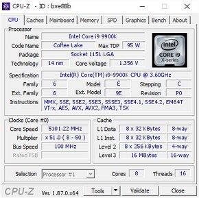 Predám INTEL i9 9900k - 2