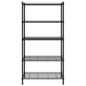 Regál s 5 policami 90x35x180 cm čierny 250 kg - 2