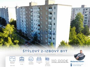 Štýlový 2-izbový byt na sídlisku Adama Trajana v Piešťanoch - 2