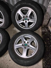 4ks alu disky orig. Škoda 5x100 R15 + pneu - 2