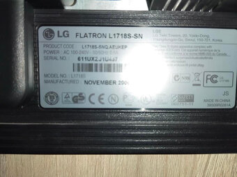 Predám funkčný LCD monitor LG FLATRON L 1718S-SN - 2