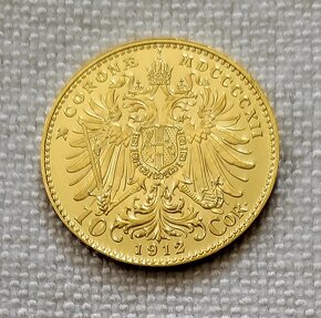 Zlatá investičná minca 10 koruna FJI 1912 bz - 2
