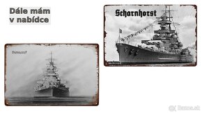 plechová cedule: německý bitevní křižník Scharnhorst - 2