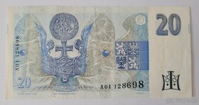 20 korun 1994 vzacna prva seria A01 - 2