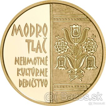 Predám zlatú 100€ mincu MODROTLAČ - 2