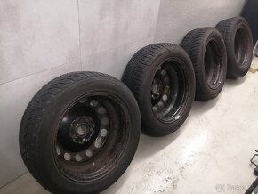 205/55r16 Pneumatiky zimné + plechové disky - 2