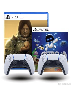 PlayStation 5 + 2 ovládače + AstroBot a Death Stranding - 2