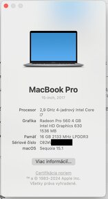 Apple MacBook Pro 15" Touch 2017 "Core i7" 2.9 - 2