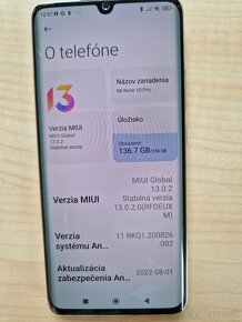 Predám Xiaomi Mi Note 10 Pro 8GB/256GB glacier white - 2