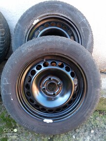 Plechové disky a zimné gumy 185/65 R15 T, - 2