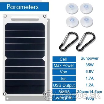 Prenosný solárny panel 35W s USB výstupom - 2