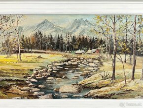 Obraz - ing. Veselá, Vysoké Tatry Gerlach, olej, 120 x 50 - 2