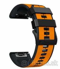 Remienok Easyfit pre Garmin Fenix 3,5X,6X,7X,26mm,Orange-Blk - 2