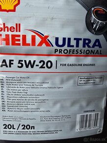 Olej Shell 5w20  20litrov, 75€ - 2