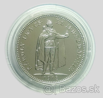 20 Koruna 1918 KB  striebro  novorazba 2015 - 2