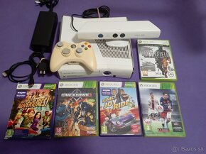 Biely XBOX 360 SLIM 4GB aj s kinectom - 2