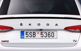 NAPIS SKODA ČIERNY NAPIS LOGO ZNAK ŠKODA na kufor - 2