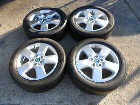 17"-LETNA SADA KOLIES NA PREDAJ 225/50R17 5x112 ORIG. ŠKODA - 2