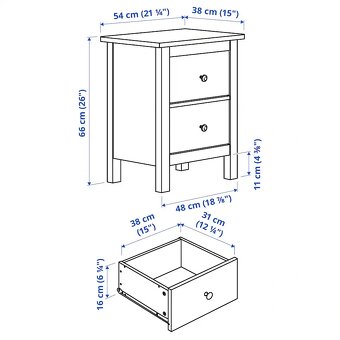 Nový nočný stolík HEMNES IKEA NOVÝ - 2