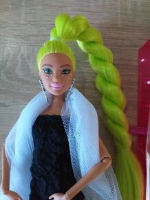 Nová bábika Barbie Extra originál Mattel zelené vlasy - 2