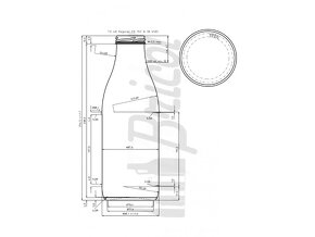 Flaša na mlieko 1liter - 2