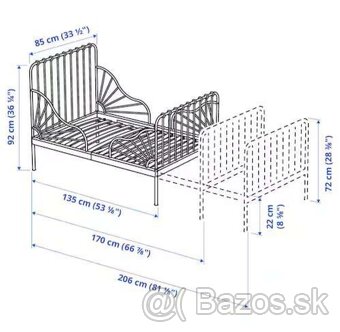 MINNEN Rám postele/rošt, biela Ikea - 2