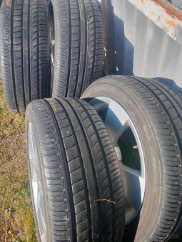 4ks alu disky orig. Škoda 5x112 R17 pneu 7mm 225/45 R17 - 2