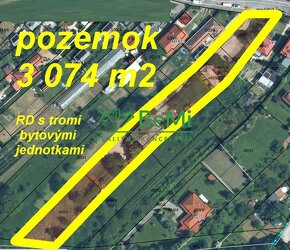 Rodinný dom s tromi bytovými jednotkami, pozemok 3 074 m2, N - 2