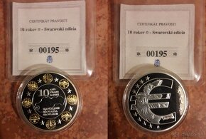 pamatné mince pozlátené 2. priemer 40mm - 2