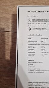 Samsung UV sterilizátor s bezdrôtovým nabíjaním Qi biely - 2