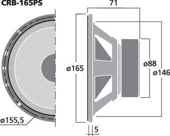 16,5 cm reproduktory Monacor CRB-165PS - 2