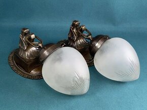 Párové nástenné lampy v štýle Art deco štylizované Levy - 2