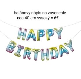 Balonové nápisy dievča - 2