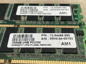 Historické pamäte RAM DDR1: AM1 256MB UNB PC2700 - 2