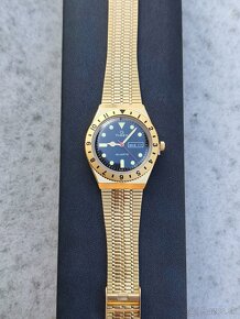 TIMEX Q Diver Reissue GMT - Gold & Black, Originál s balením - 2