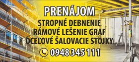 Prenajmem stropné debnenie - 2