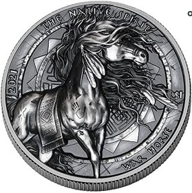 WAR HORSE Strieborná minca 1 Oz - 2