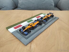 Dioráma F1 VC Talianska 2021 - 1/43 - Mclaren dvojitá výhra - 2