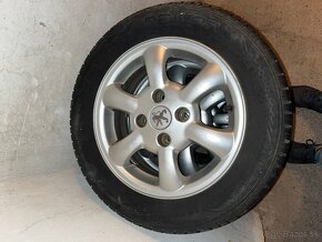 14" Hliníkové disky Peugeot, 4ks s letnými pneumatikami - 2