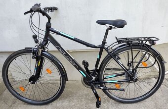 Trekingový bicyke 19 ALU rám, 28 kolesá, SHIMANO, LED svetlá - 2