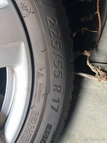 Alu disky Audi A4 + zimné Pneu 225/55R17 - 2