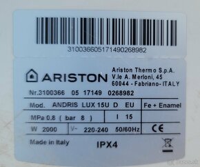 Ariston Lux 15U elektricky bojler - 2