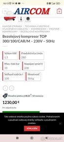 vzduchový kompresor GIS 100L 3 valec, parametre sú na fotke - 2