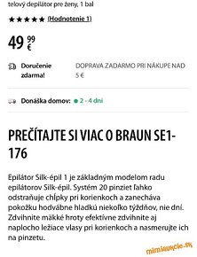 BRAUN Depilátor Silk-épil 1 1-176, biela/ružová, PC 49,99 € - 2