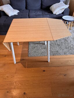 Rozkladací kuchynský stôl IKEA s doskou z bambusu - 2